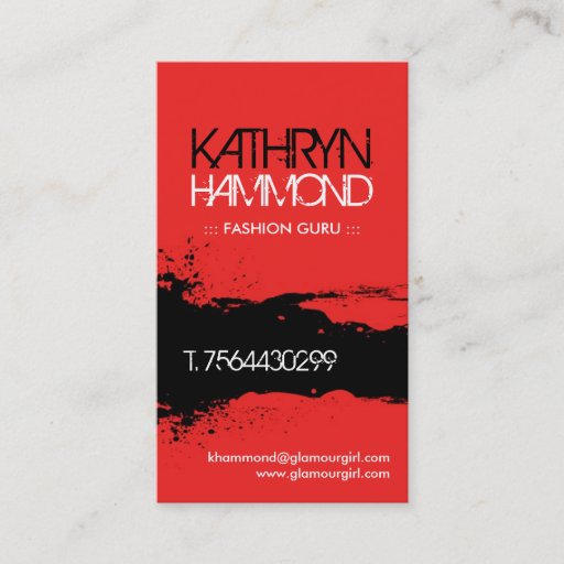 Customizable Fashionista Business Cards
