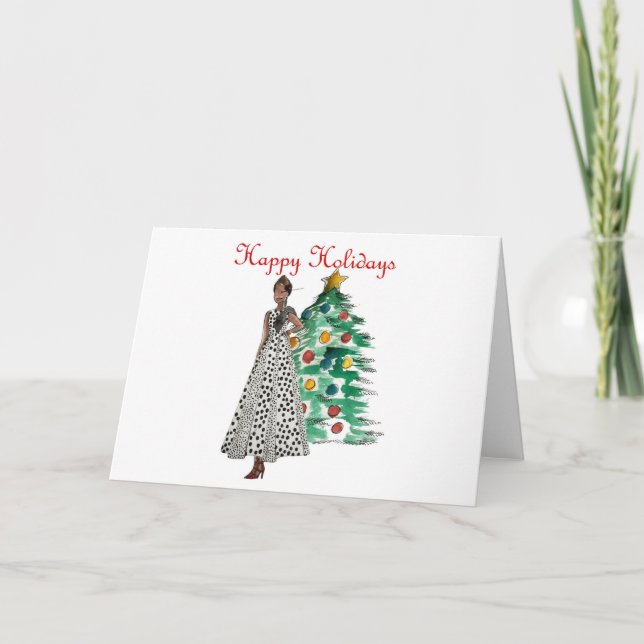 Fashionista Christmas Holiday Card (Front)