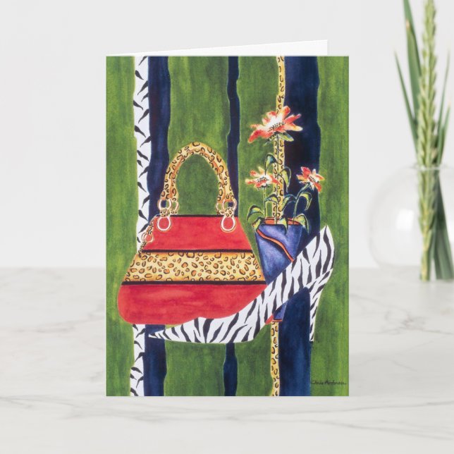 Fashionista Cousin Birthday Card (Front)