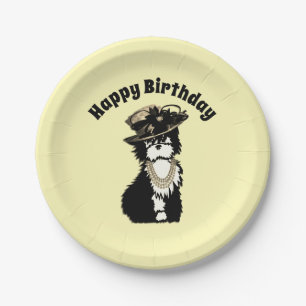 Fashionista Doggie / Fashion Designer Yellow Paper Plates