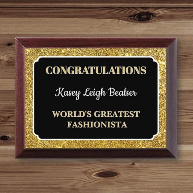 Fashionista! Fun Personalized Special Award plaque (Creator Uploaded)