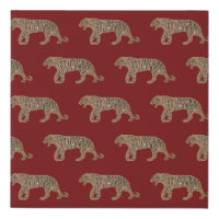 Fashionista Gold Black Red Glitter Tiger Pattern