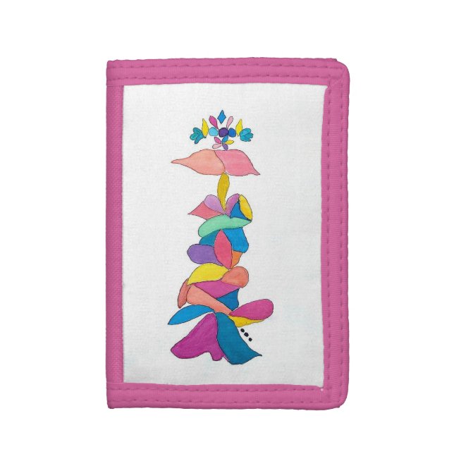 Fashionista Gown & Crown Watercolor On Wallet (Front Vertical)