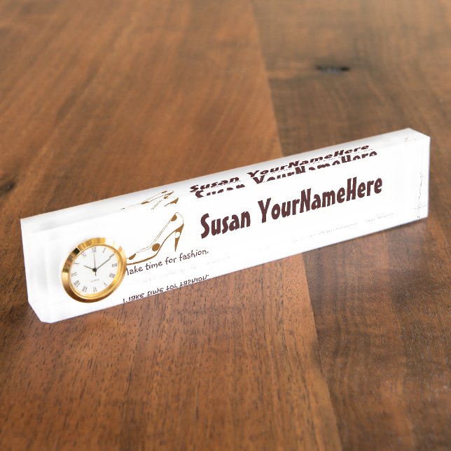Fashionista High Heel Desk Name Plate (Side)