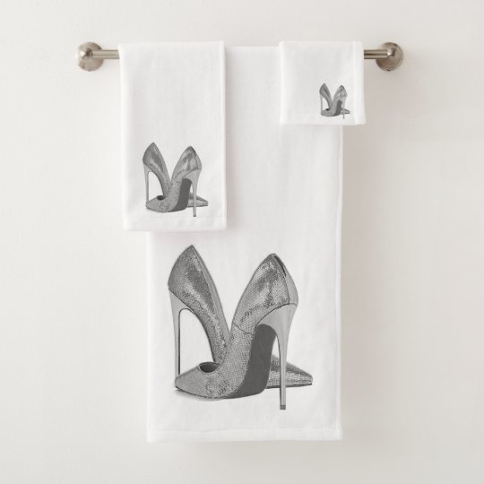 Fashionista High Heel Shoes Bath Towel Set | Zazzle.com