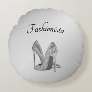 Fashionista High Heel Shoes Round Pillow
