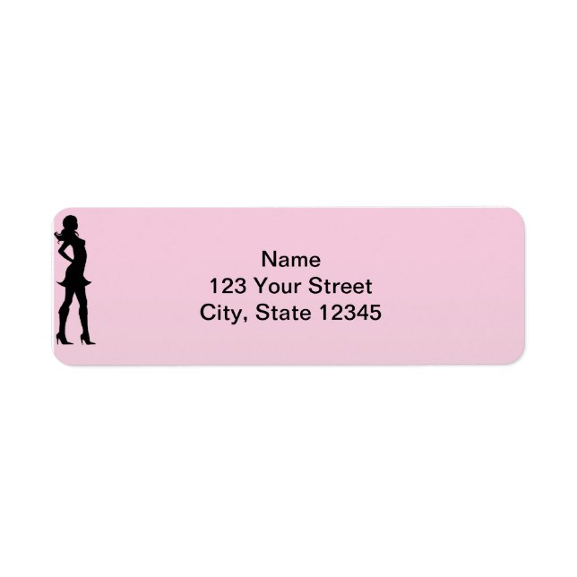 Fashionista in Pink and Grey Label (Front)