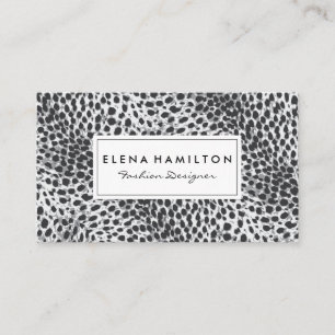 Fashionista Leopard Print Business Card