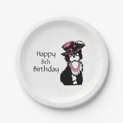 Fashionista Puppy Dog Birthday Paper Plates