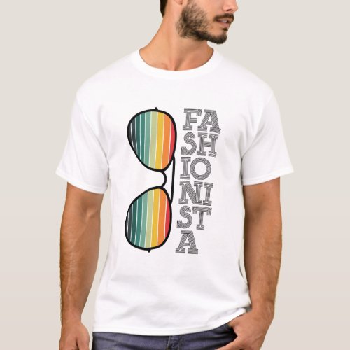 Fashionista Retro Sunglass T_Shirt