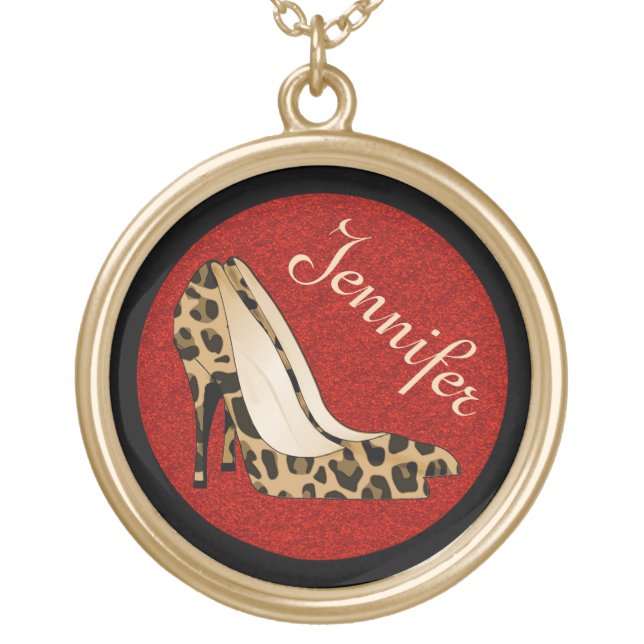 Fashionista Stiletto Custom Necklace (Front)