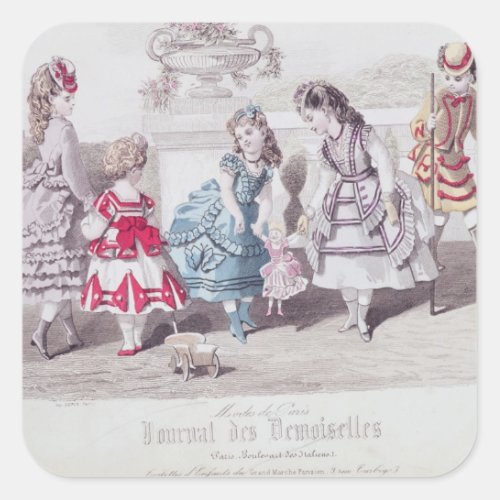 Fashions for Girls from Journal des Square Sticker