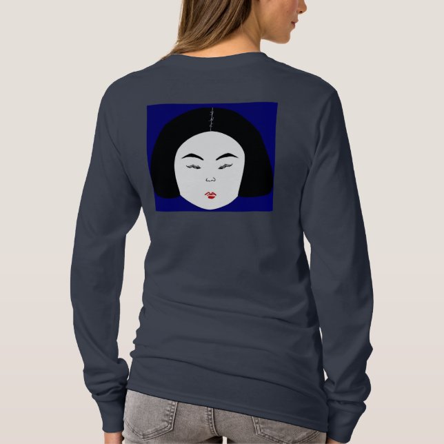 Fashions High End Daily Make-up Routine Navy Blue T-Shirt (Back)