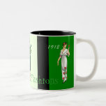 Fashions in Green and White Two-Tone Coffee Mug