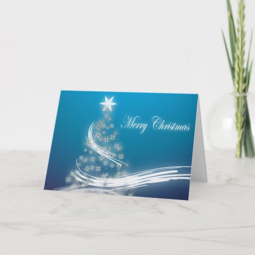 fassist elegant xmas evergreen Christmas Tree Holiday Card