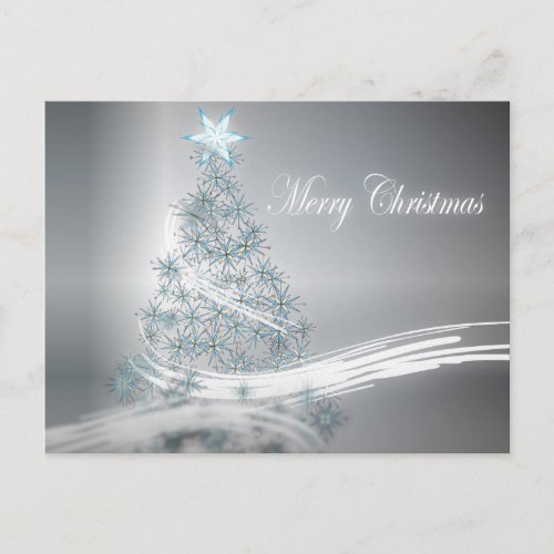 Fassist Star Chic Christmas Evergreen Holiday Postcard