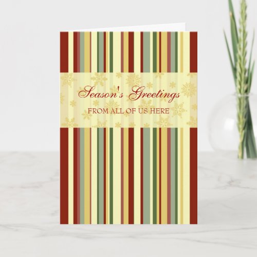 Fassist Stripes Customers Seasons Greetings Card