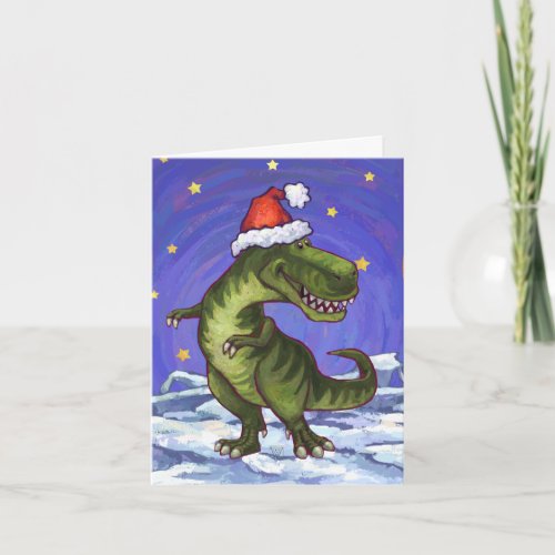 Fassist Tyrannosaurus Christmas Holiday Card