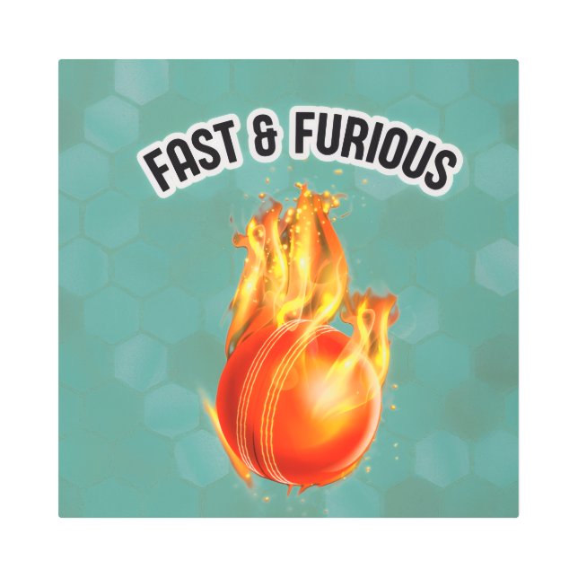 Fast And Furious Cricket Shirt Metal Print (Front)