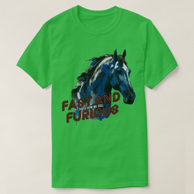 Fast and Furious Horse Racing T-Shirt (Design Front)