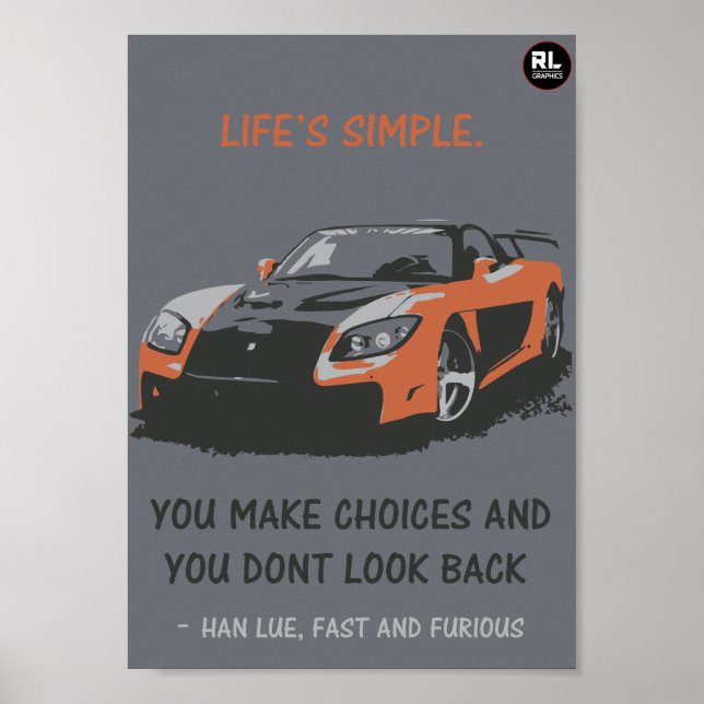 Fast and Furious Quote Poster (Front)
