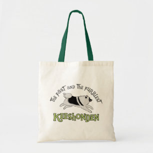 Fast and The Furriest Keeshonden Keeshond Dog Tote Bag