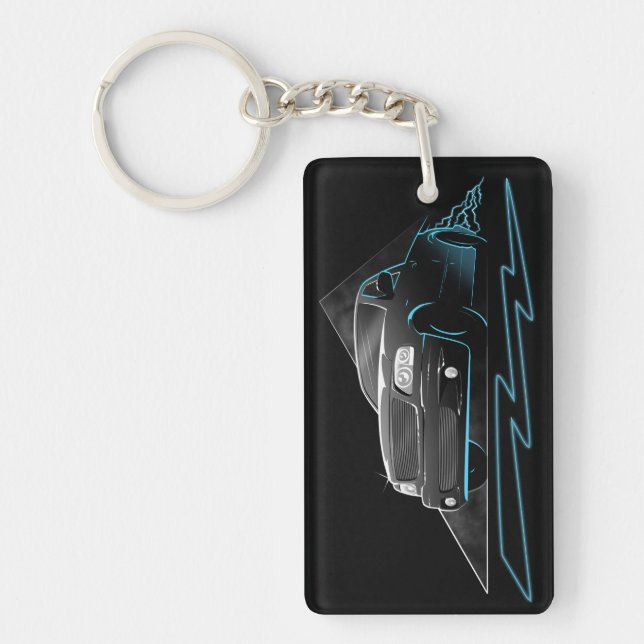 Fast as Lightning - Rodder Slogan Keychain (Front)