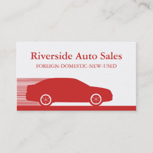 Fast Automobile Business Card, Red Card