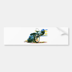 Fast Awesome Speedway Motorcycle Bumper Sticker