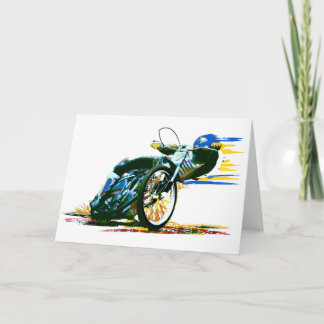 Fast Awesome Speedway Motorcycle Card