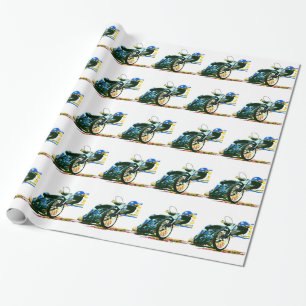 Fast Awesome Speedway Motorcycle Wrapping Paper