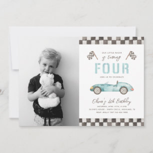 Fast Birthday Invitation 4th Racing Invitation