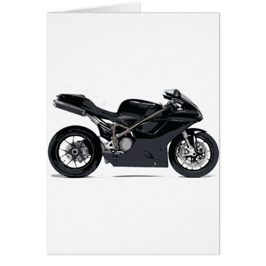 Fast Black Motorcycle (Front)