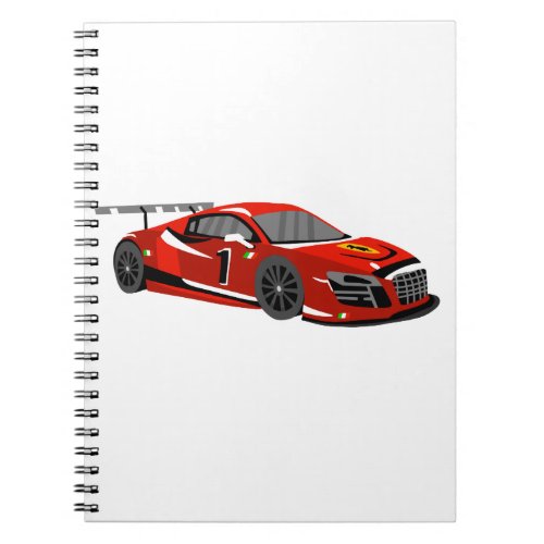Fast car cartoon  Extreme race Choose back color Notebook