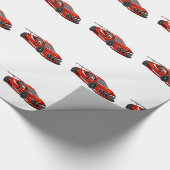 Fast car cartoon | Extreme race |Choose back color Wrapping Paper (Corner)
