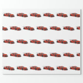 Fast car cartoon | Extreme race |Choose back color Wrapping Paper (Flat)