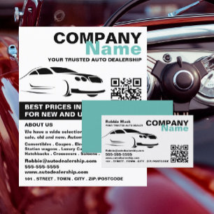 Fast Car Logo, Auto Dealer Business Card