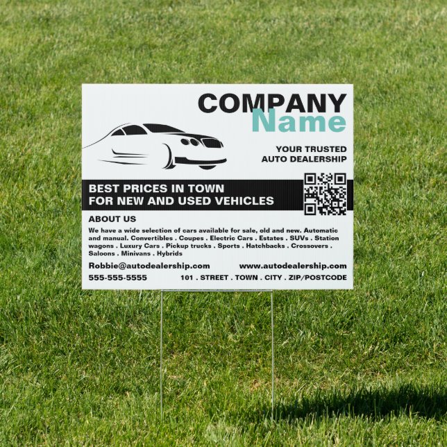 Fast Car Logo, Auto Dealership Advertising Sign (Insitu)