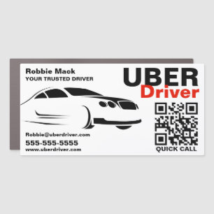 Fast Car Logo, Uber Driver Car Magnet