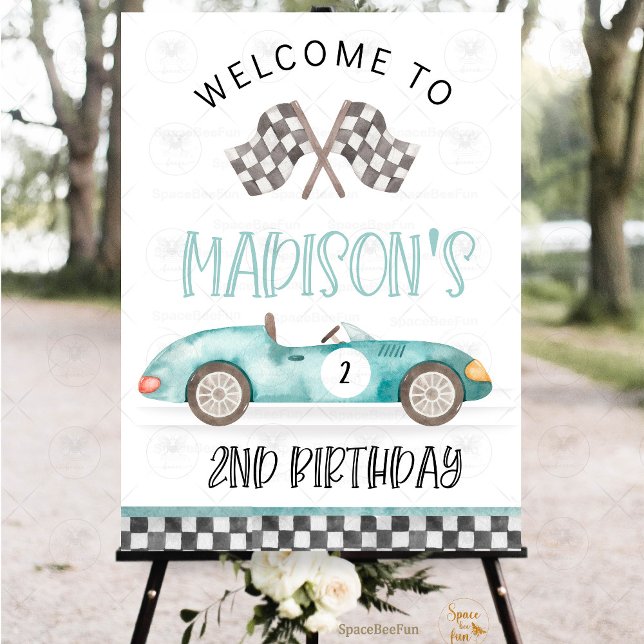 Fast car Racing car party Welcome sign Foam Board (Fast Car Birthday, Racing Car Decor, Welcome Sign Foam Board, Two Fast Cars, Birthday Party Sign, Ca)