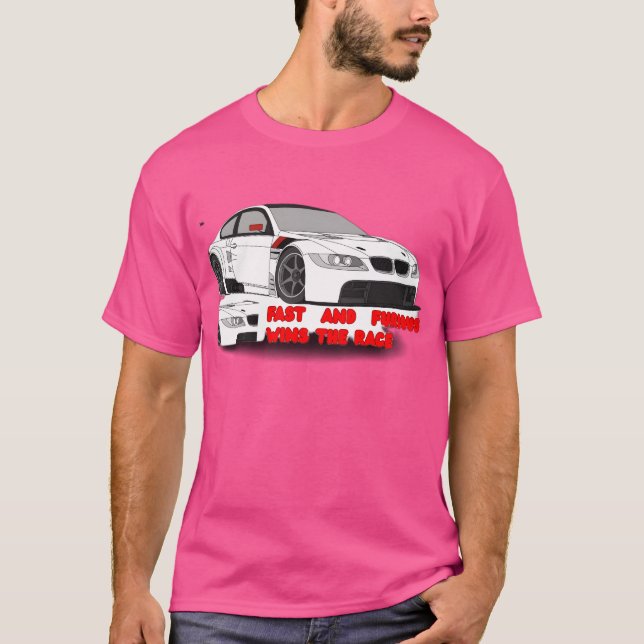 Fast Car Racing Graphic T-Shirt Bold Street Racing (Front)