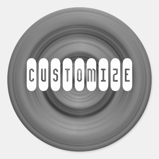 Fast Car - Template Classic Round Sticker (Front)