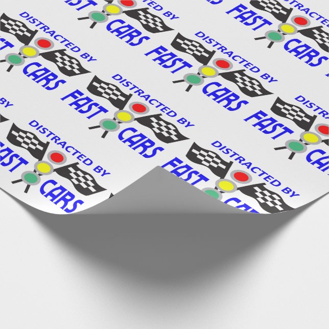 Fast Cars Wrapping Paper (Corner)