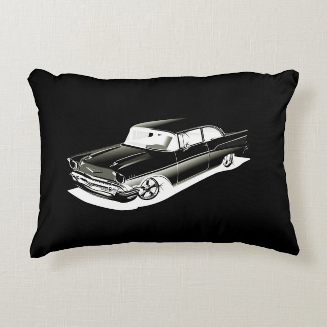 ***FAST & COOL CLASSIC CAR***WITH BLACK BACK ACCENT PILLOW (Front)