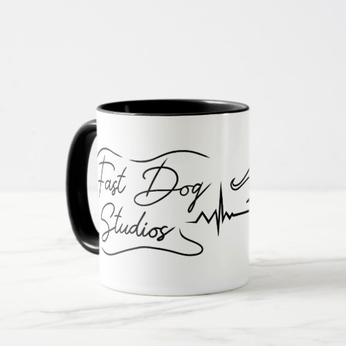 Fast Dog Studios Greyhound  Guitar Mug