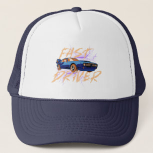 FAST DRIVER - blue Trucker Hat