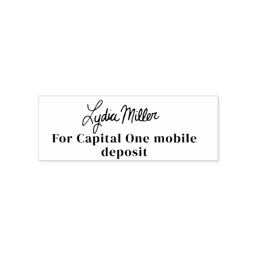 Fast Electronic Mobile Deposit Signature Stamp