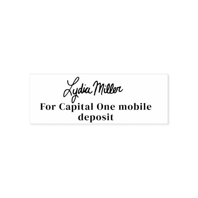 Fast! Electronic Mobile Deposit Signature Stamp (Design)