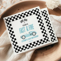 Fast & Five Blue Race Car 5th Birthday Party