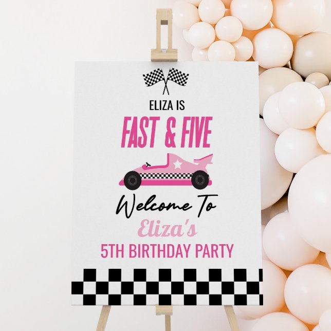 Fast Five Race Car 5th Birthday Party Welcome Sign (Creator Uploaded)